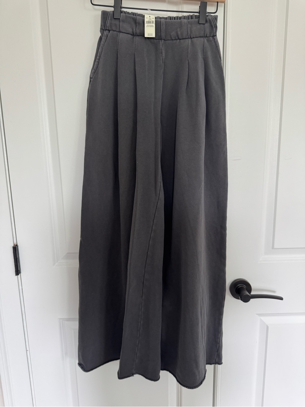 aerie Wide Leg Pants in Charcoal Gray
